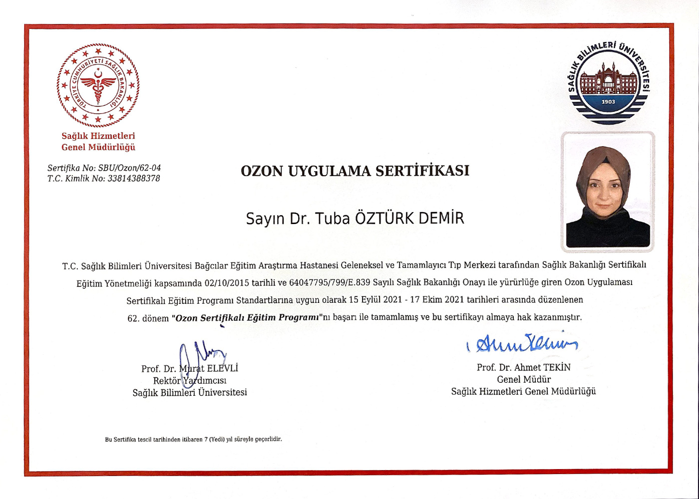 Ozon Uygulama Sertifikası