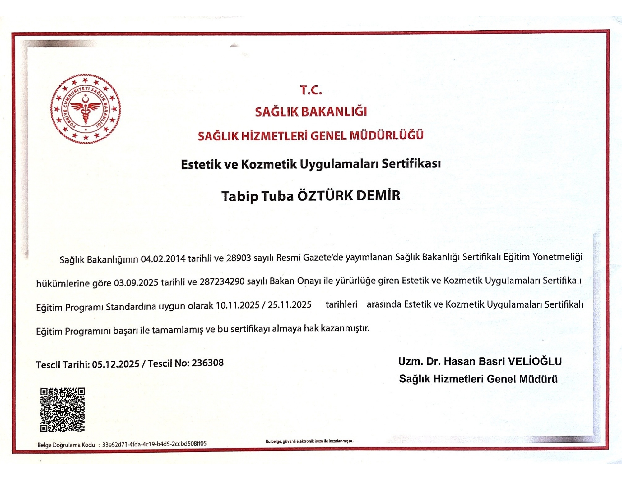 Uzmanlık Belgesi